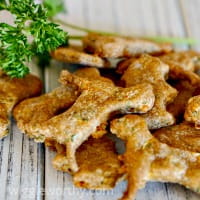 Carrot, parsley and cheese dog treats