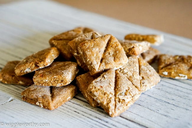 homemade dog treats with chicken broth