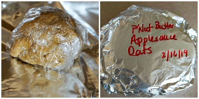 Wrapping dog treat dough to be frozen and used later Wrapping dog treat dough to be frozen and used later