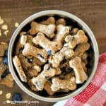 peanut butter blueberry and banana dog treats