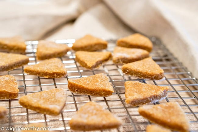 Homemade pumpkin banana dog treats cooling on wire rack Homemade pumpkin banana dog treats cooling on wire rack